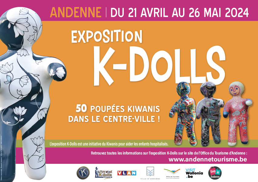 KIWANIS Club d’Andenne : Exposition K-Dolls à Andenne du 21 avril au 26 mai 2024