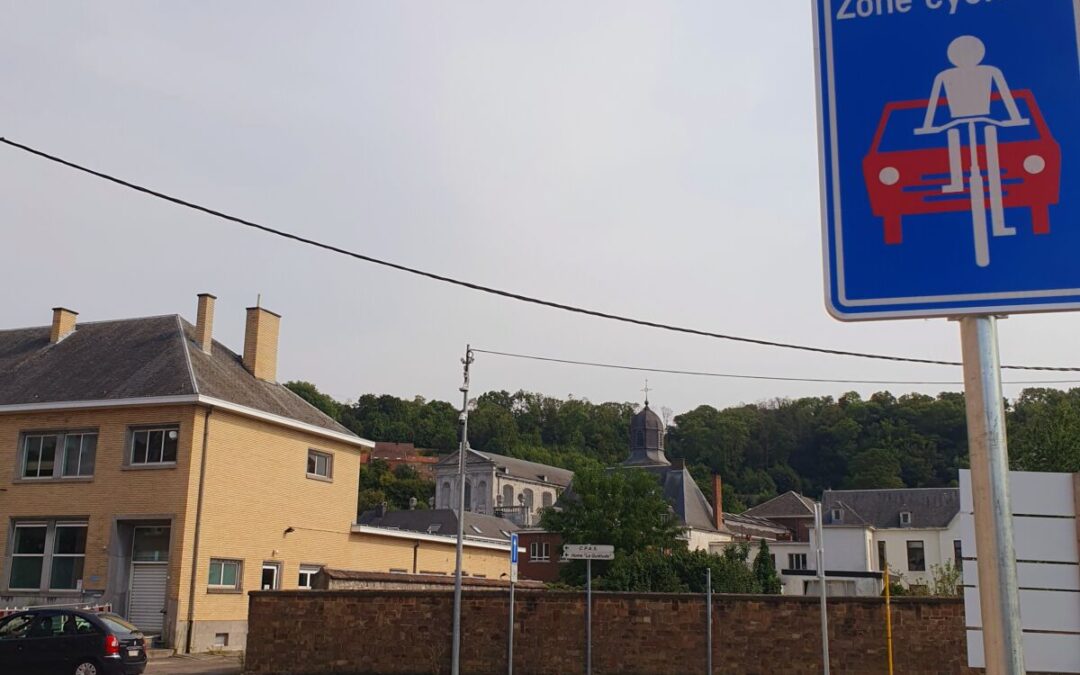Centre-ville d&rsquo;Andenne : mise en place des zones cyclables