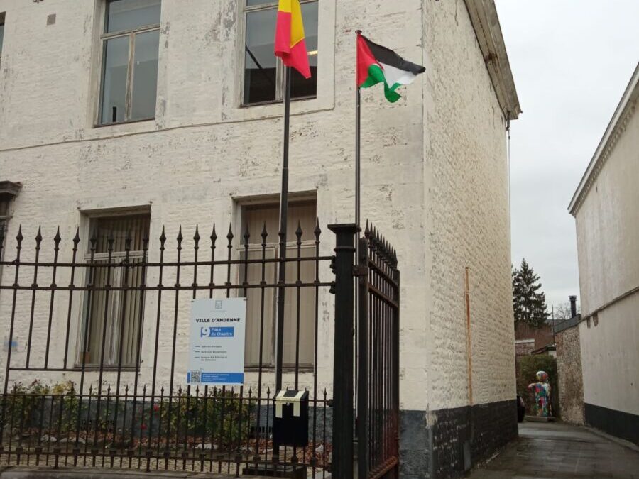 29 novembre : Andenne hisse le drapeau palestinien en signe de solidarité